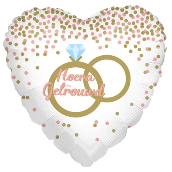 hoera getrouwd ballon