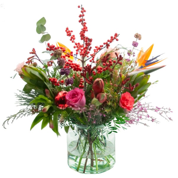 Add some color kerstboeket